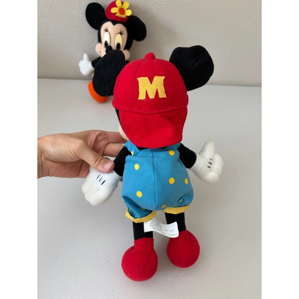 Vintage Disney Mickey Minnie Mouse Plush Set Mattel Arco Toys 1990s 9 Inch Pair